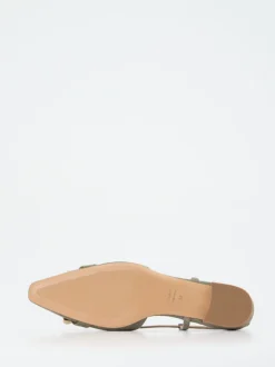 Konstantin Starke – Slingback-Ballerinas aus Textil olivgrün