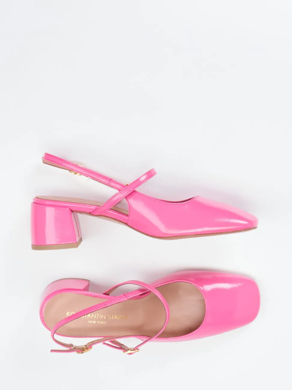 Konstantin Starke – Slingback-Pumps aus Lackleder Pink