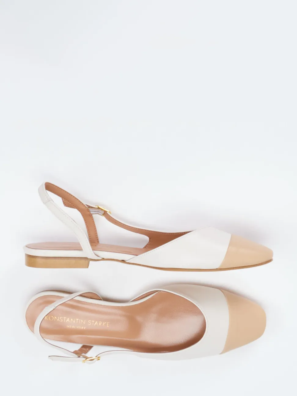 Konstantin Starke – Slingback-Ballerinas aus Lammleder Beige
