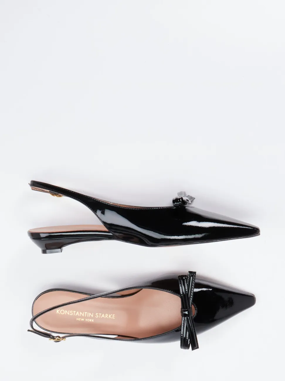 Konstantin Starke – Slingback-Ballerinas aus Lackleder schwarz