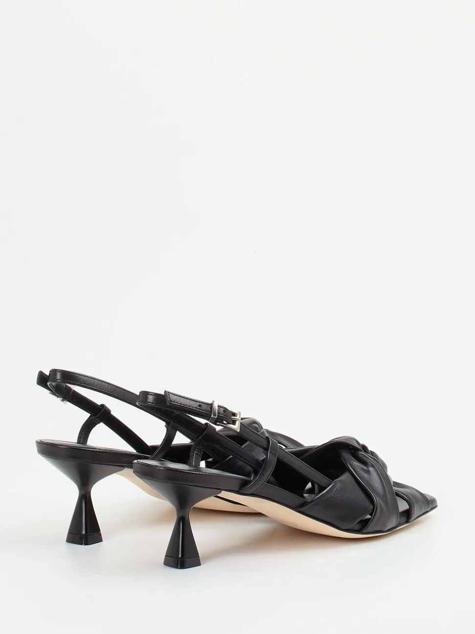 Konstantin Starke – Slingback-Sandalen aus Lammleder Schwarz