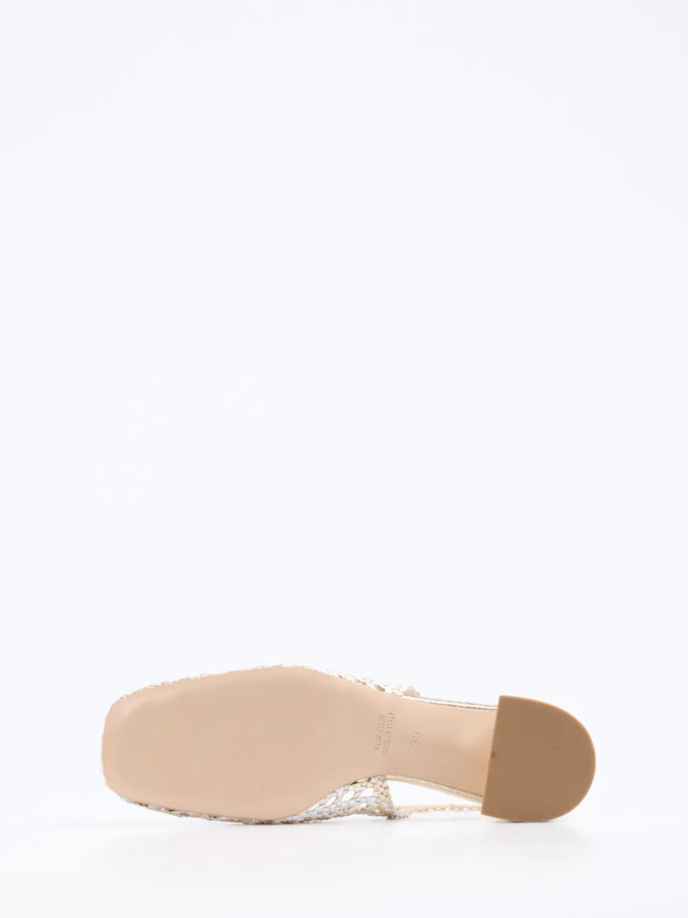 Konstantin Starke – Slingback-Pumps aus Flechtleder Gold