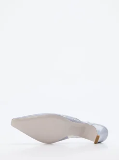 Konstantin Starke – Slingback-Pumps aus Lackleder pastellblau
