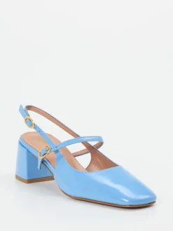 Konstantin Starke – Slingback-Pumps aus Lackleder himmelblau