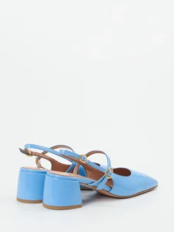 Konstantin Starke – Slingback-Pumps aus Lackleder himmelblau