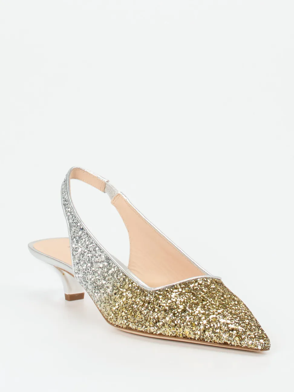 Konstantin Starke – Slingback-Pumps aus Metallicleder Gold