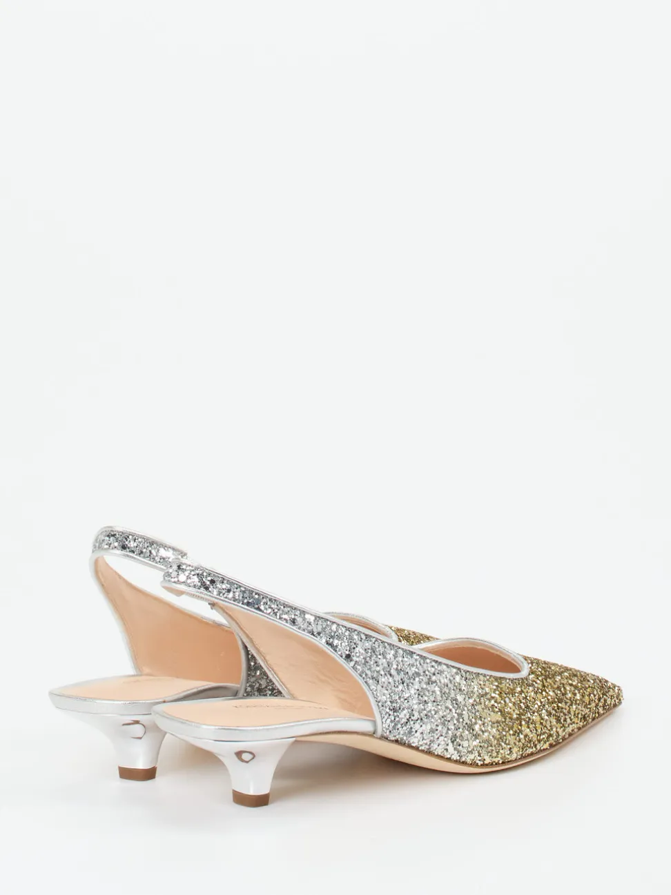 Konstantin Starke – Slingback-Pumps aus Metallicleder Gold