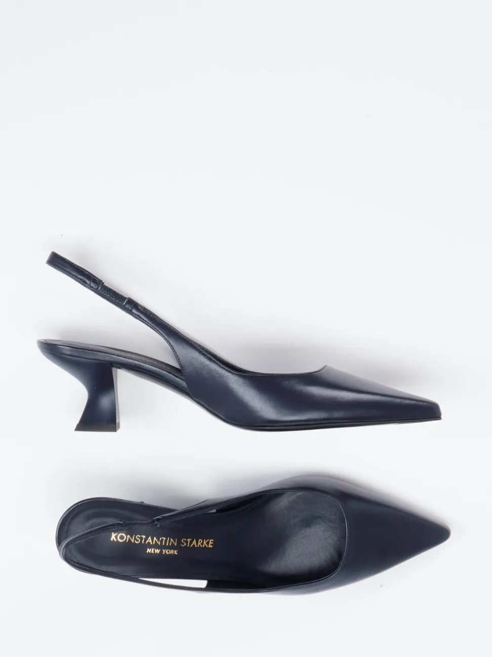 Konstantin Starke – Slingback-Pumps aus Lammleder Blau