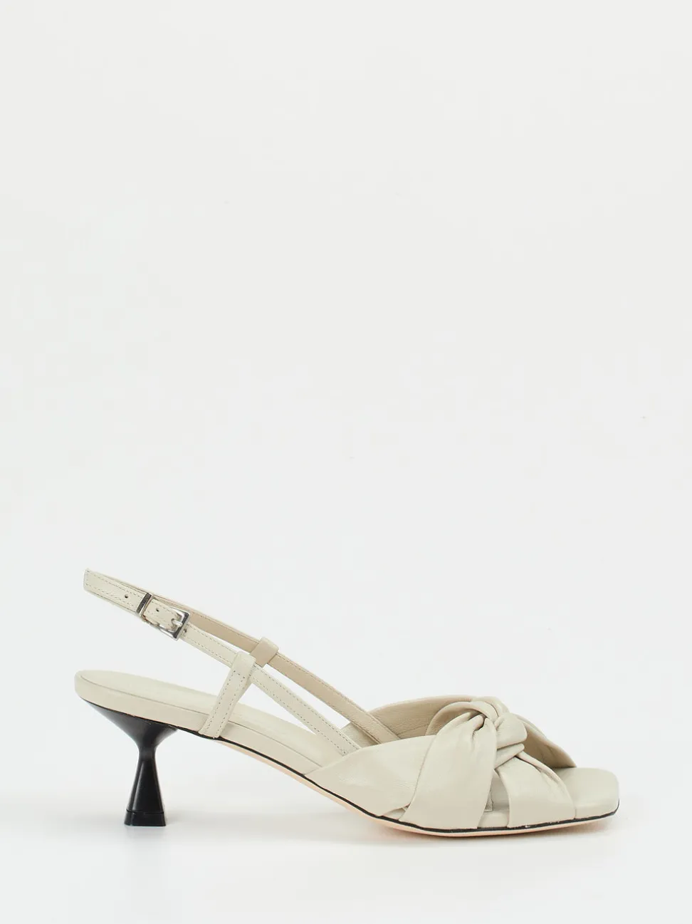 Konstantin Starke – Slingback-Sandalette aus Lammleder Cremeweiß