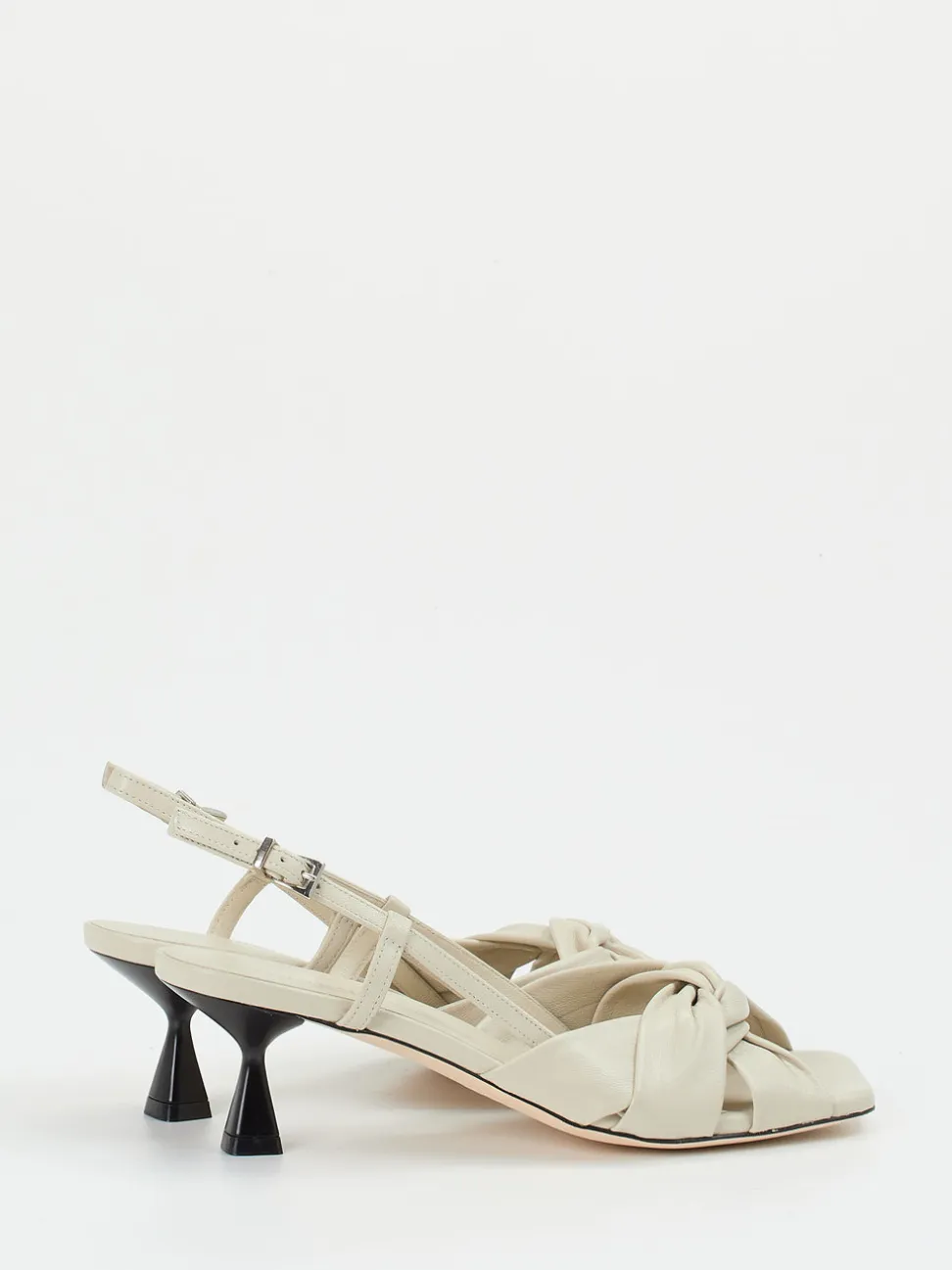 Konstantin Starke – Slingback-Sandalette aus Lammleder Cremeweiß