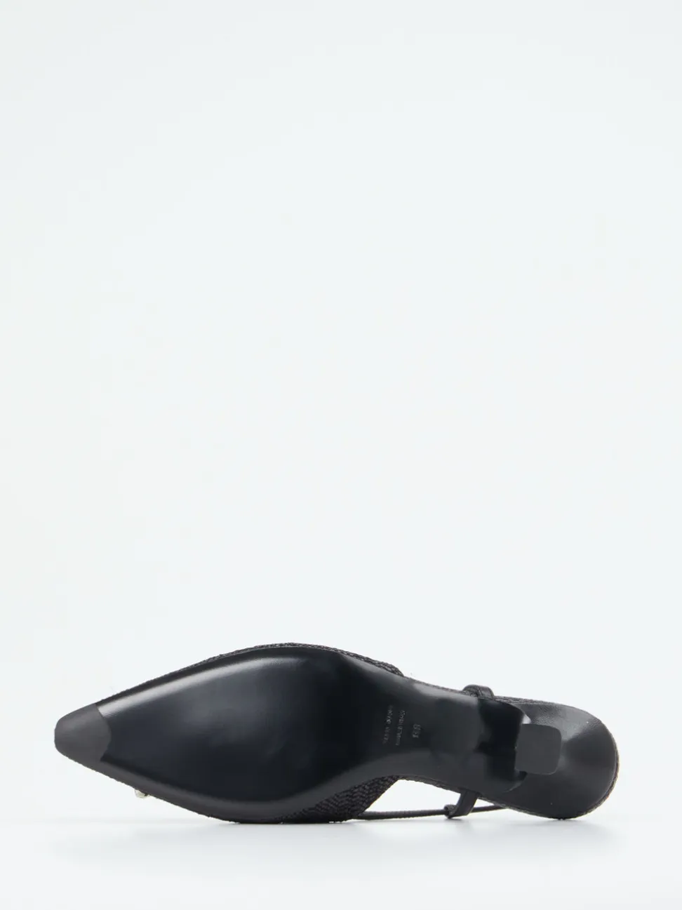 Konstantin Starke – Slingback-Pumps aus Flechtleder schwarz