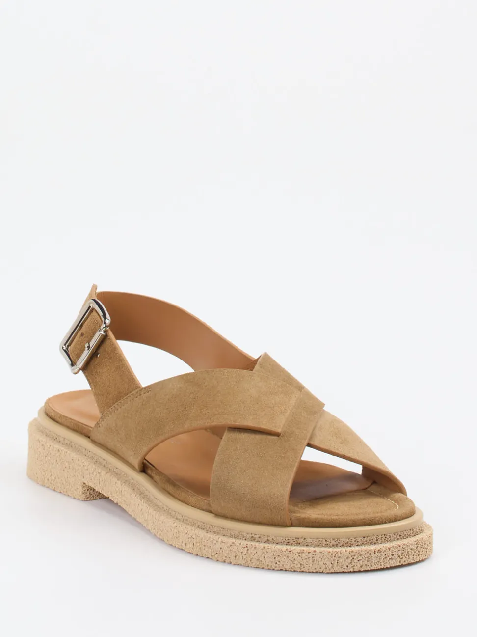 Konstantin Starke – Slingback-Sandale aus Veloursleder sand