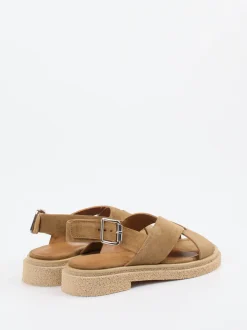 Konstantin Starke – Slingback-Sandale aus Veloursleder sand