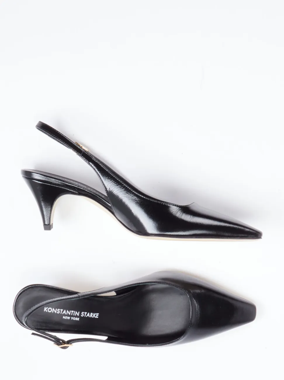 Konstantin Starke – Slingback-Pumps aus Lackleder Schwarz