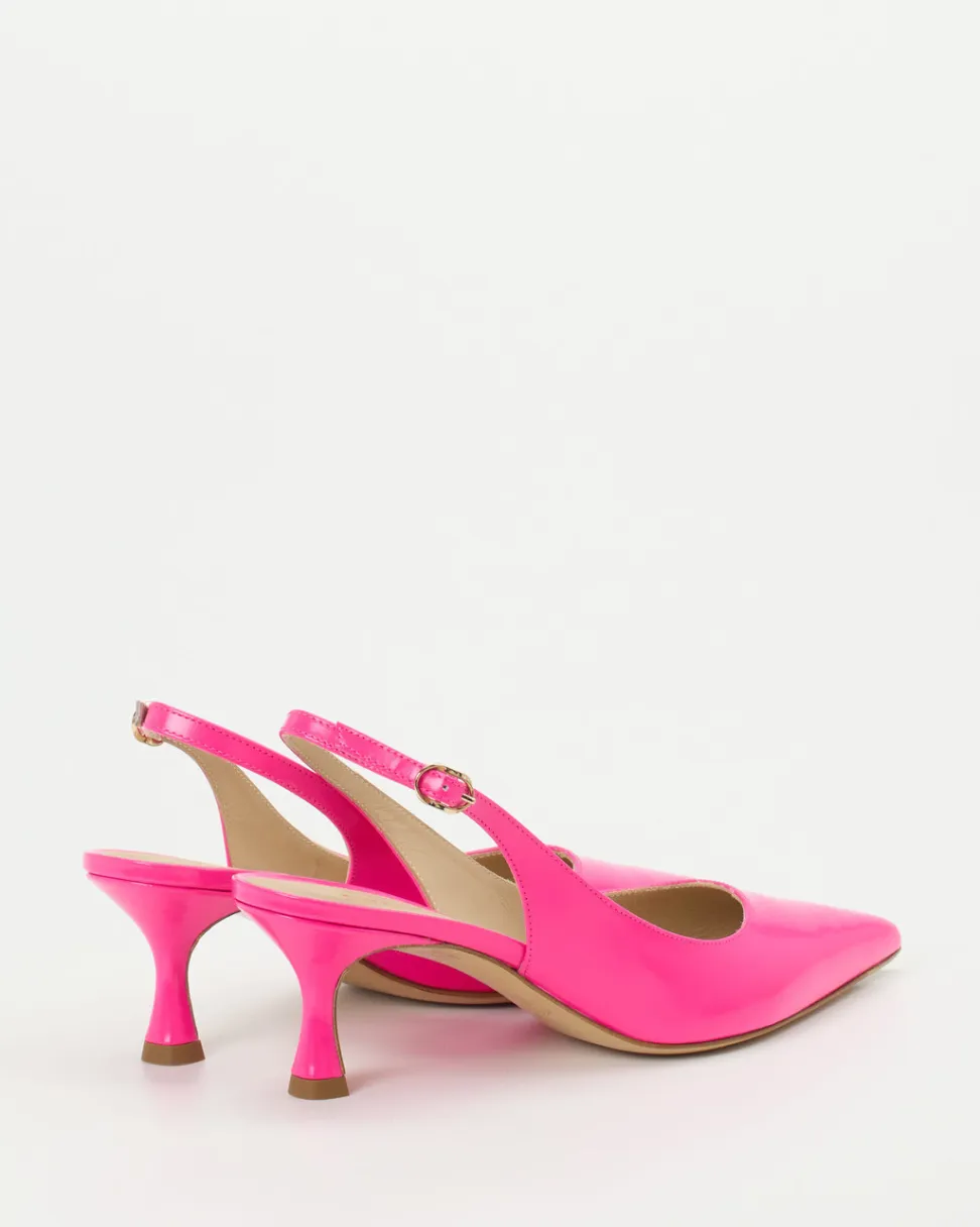 Konstantin Starke – Slingback-Pumps aus Hochglanzleder pink