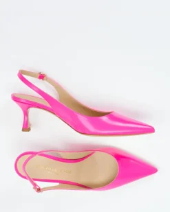 Konstantin Starke – Slingback-Pumps aus Hochglanzleder pink