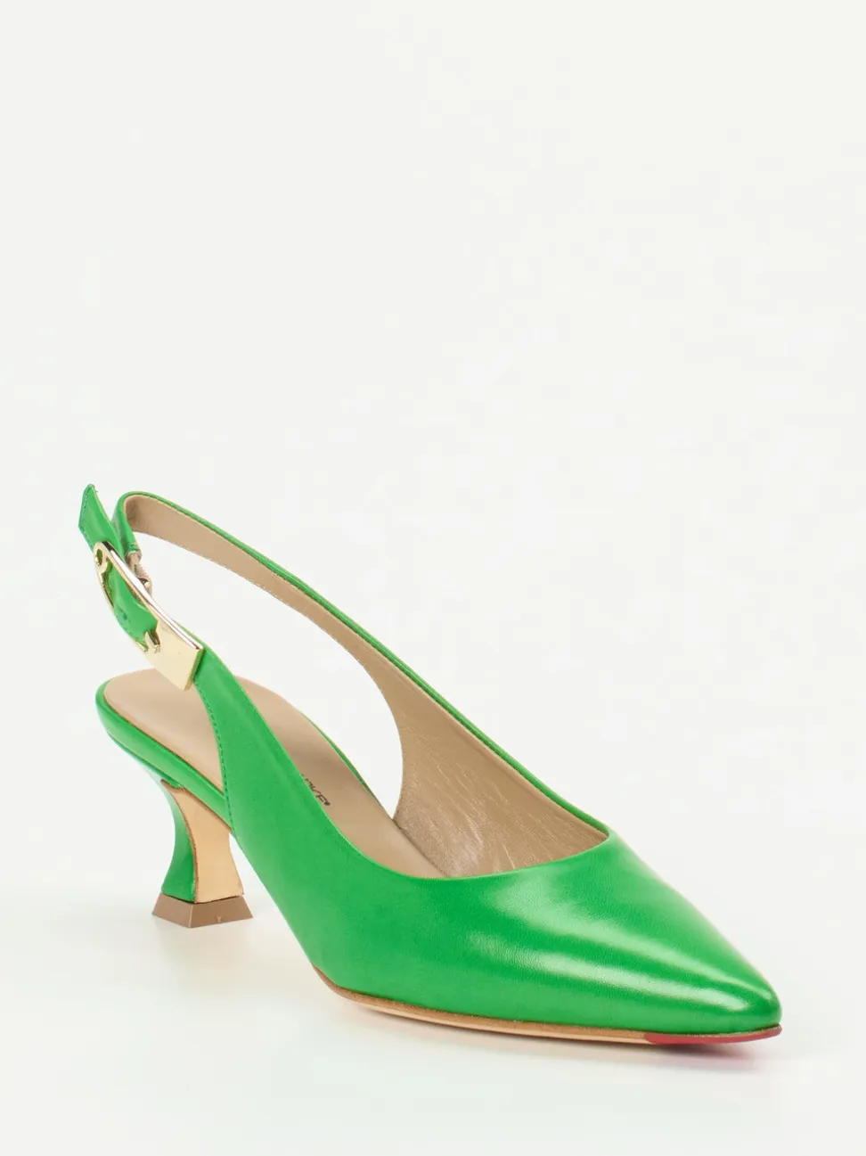 Konstantin Starke – Slingback-Pumps aus Lammleder grün