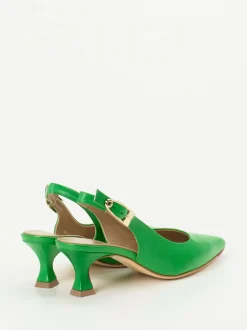 Konstantin Starke – Slingback-Pumps aus Lammleder grün