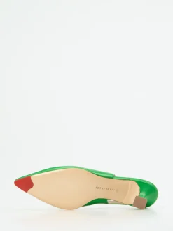 Konstantin Starke – Slingback-Pumps aus Lammleder grün