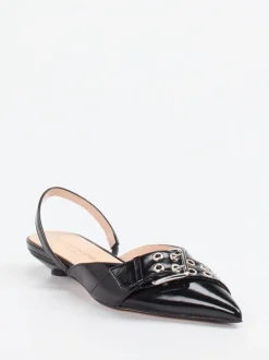 Konstantin Starke – Slingback-Ballerinas aus Lackleder Schwarz