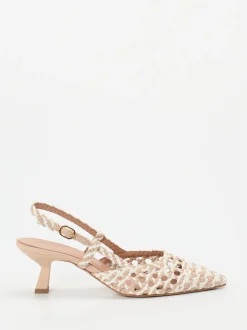 Konstantin Starke – Slingpumps aus Flechtleder beige