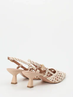 Konstantin Starke – Slingpumps aus Flechtleder beige