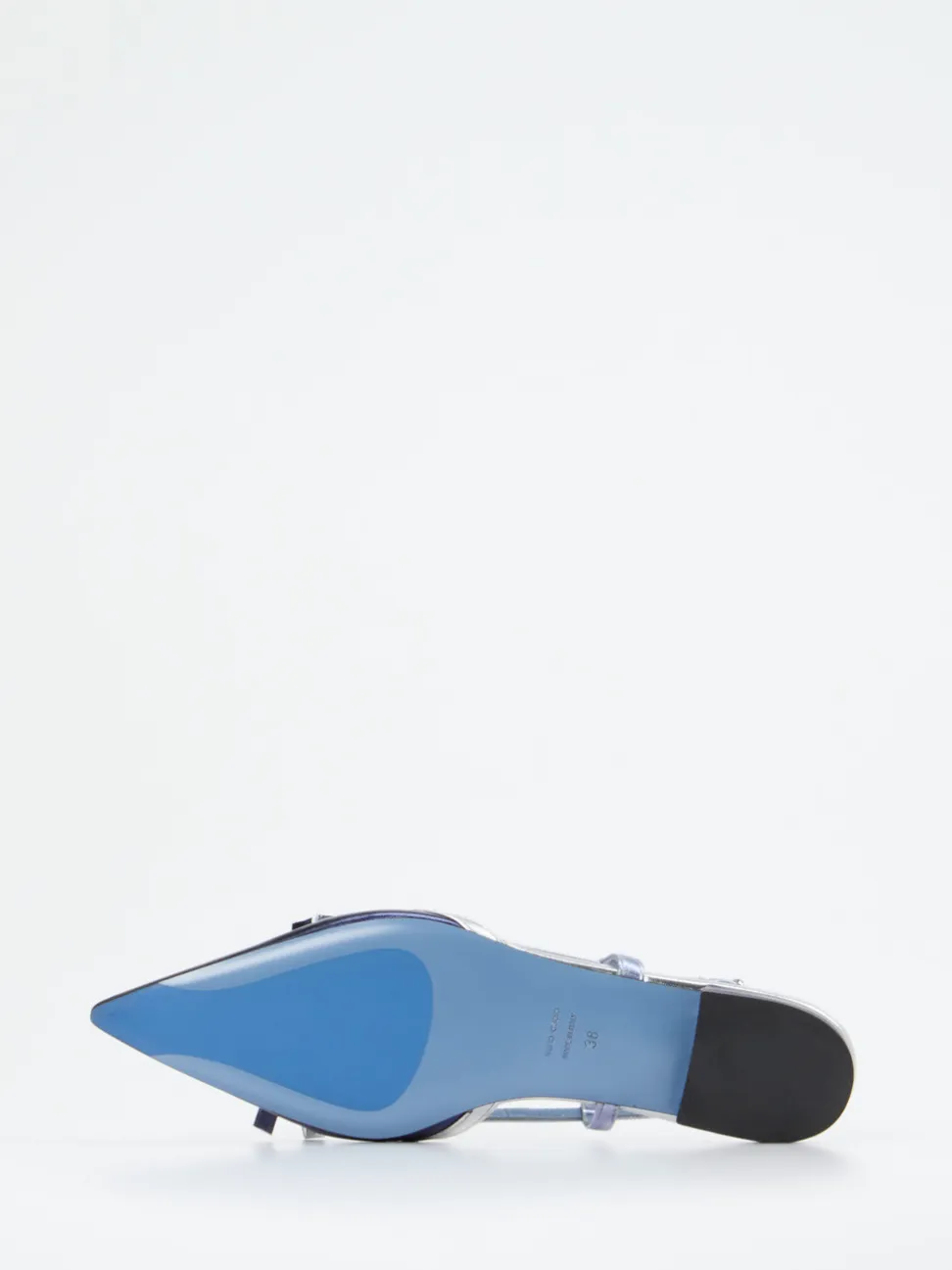 Konstantin Starke – Slingpumps aus Metallicleder blau