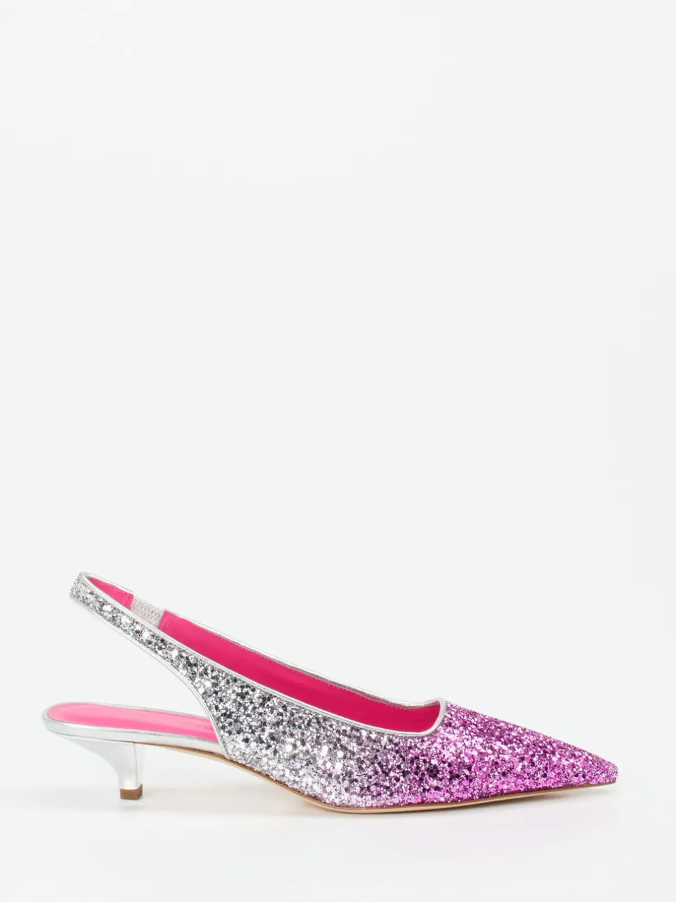 Konstantin Starke – Slingpumps aus Metallicleder Pink