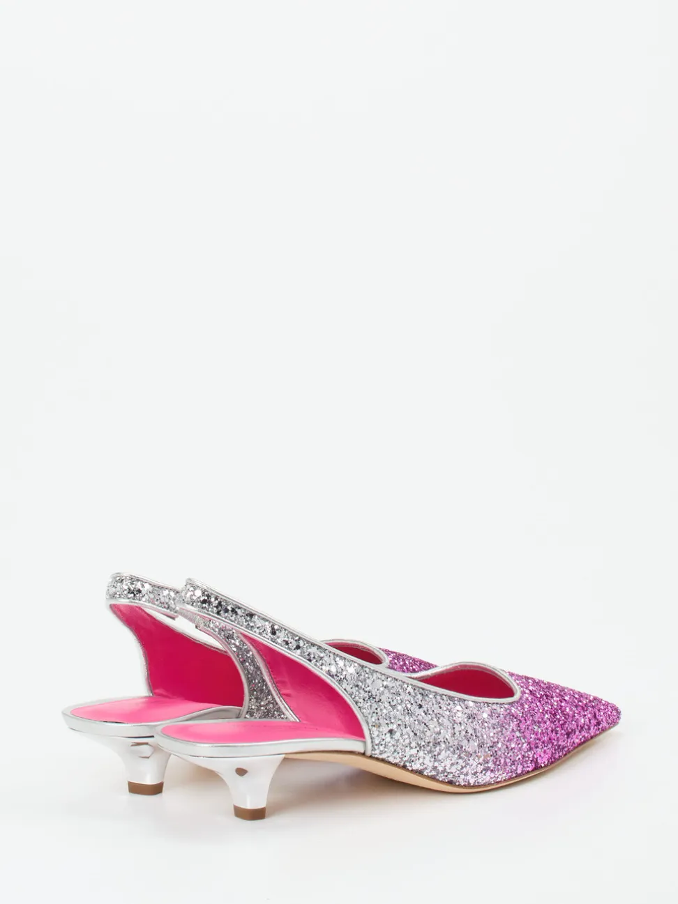 Konstantin Starke – Slingpumps aus Metallicleder Pink