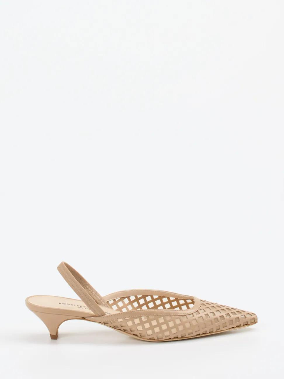 Konstantin Starke – Slingpumps aus Lammleder beige Mesh