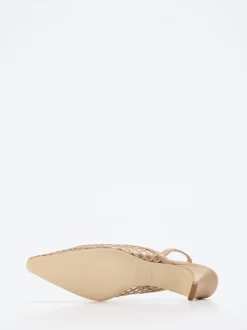 Konstantin Starke – Slingpumps aus Lammleder beige Mesh