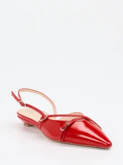 Konstantin Starke – Slingpumps aus Lackleder in Rot