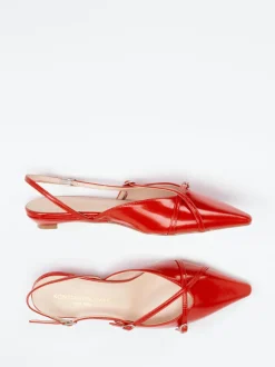 Konstantin Starke – Slingpumps aus Lackleder in Rot