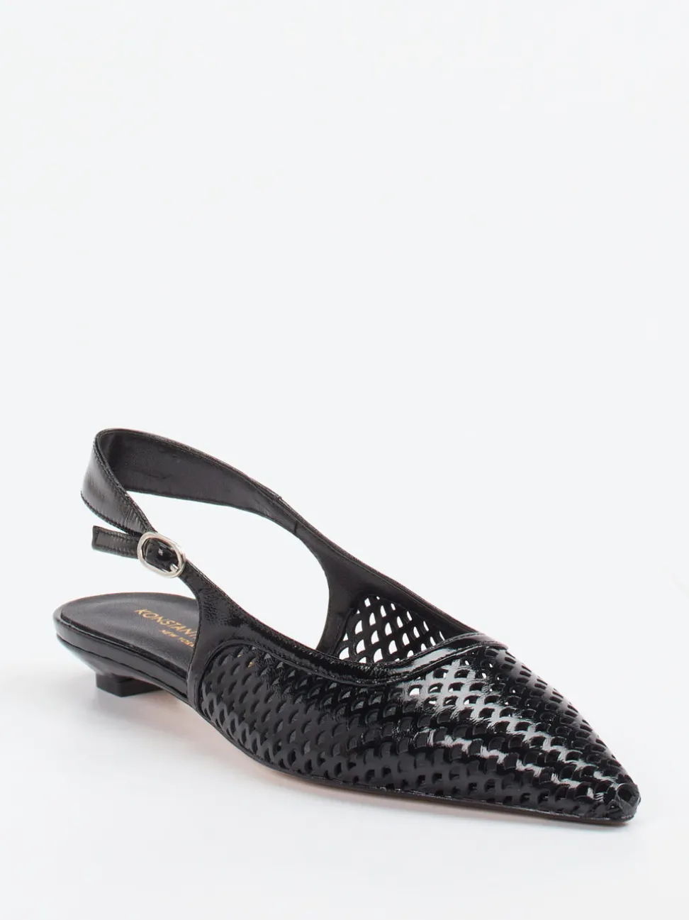 Konstantin Starke – Slingpumps aus Lackleder Schwarz