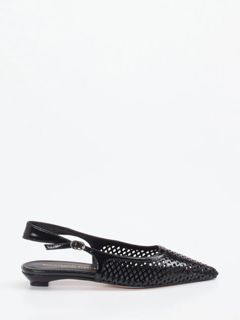 Konstantin Starke – Slingpumps aus Lackleder Schwarz