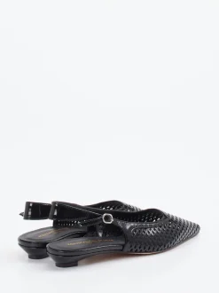 Konstantin Starke – Slingpumps aus Lackleder Schwarz