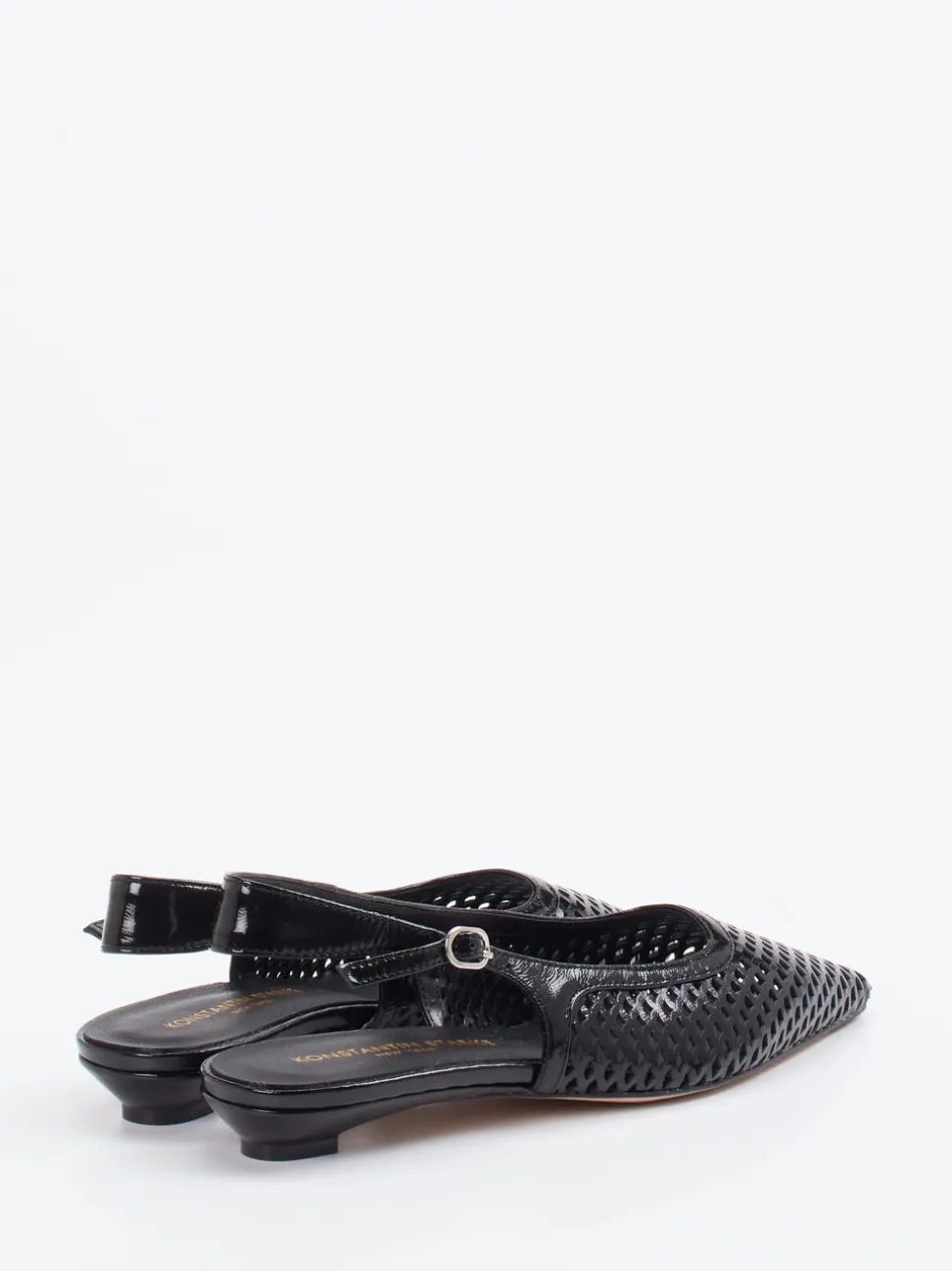 Konstantin Starke – Slingpumps aus Lackleder Schwarz