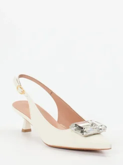 Konstantin Starke – Slingpumps aus Lammleder cremeweiß