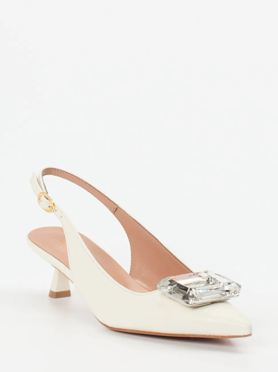 Konstantin Starke – Slingpumps aus Lammleder cremeweiß
