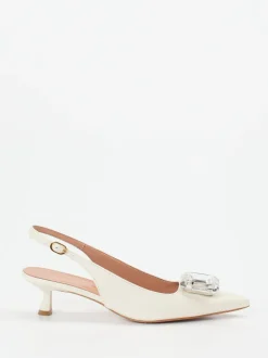 Konstantin Starke – Slingpumps aus Lammleder cremeweiß