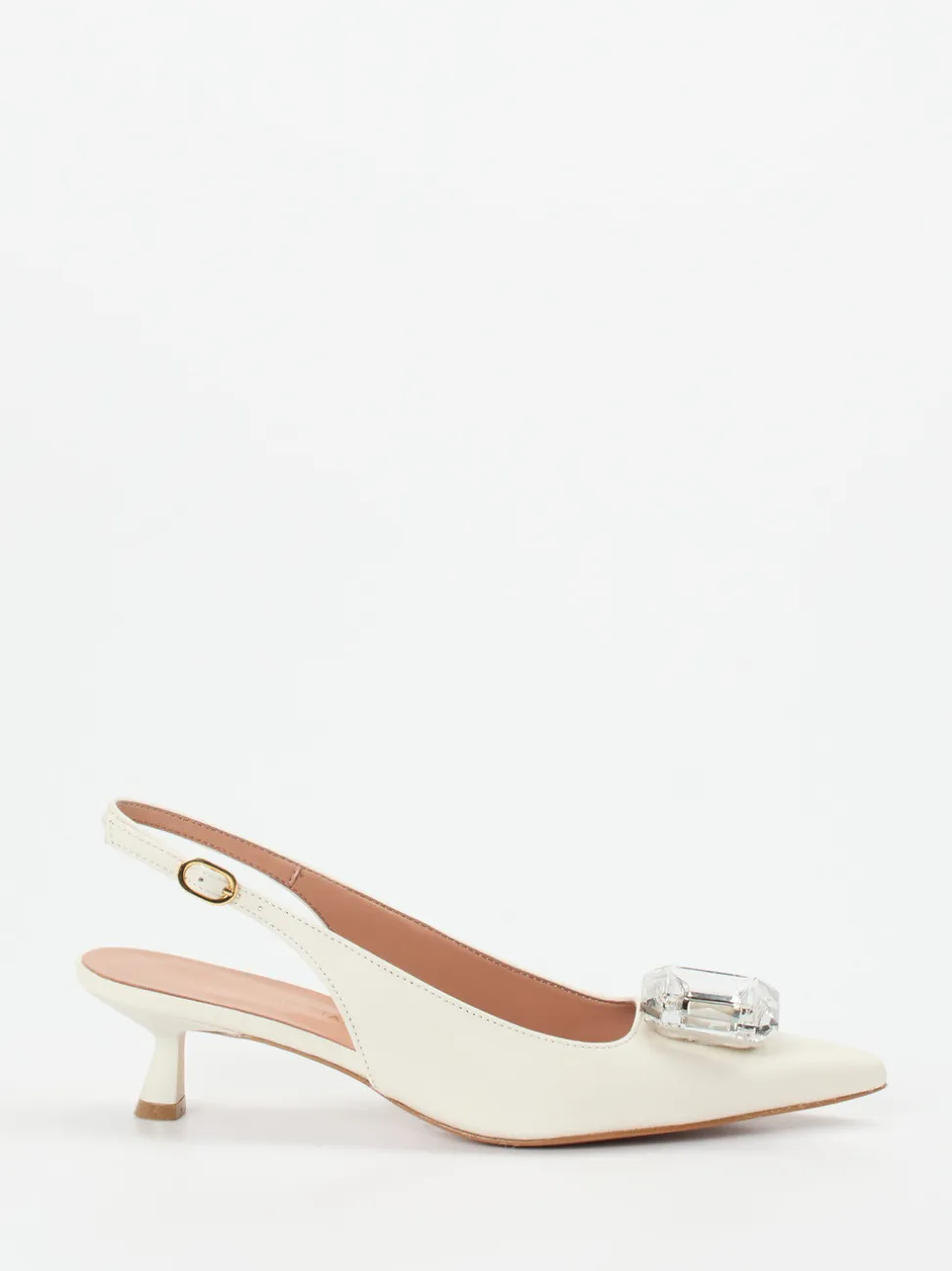 Konstantin Starke – Slingpumps aus Lammleder cremeweiß