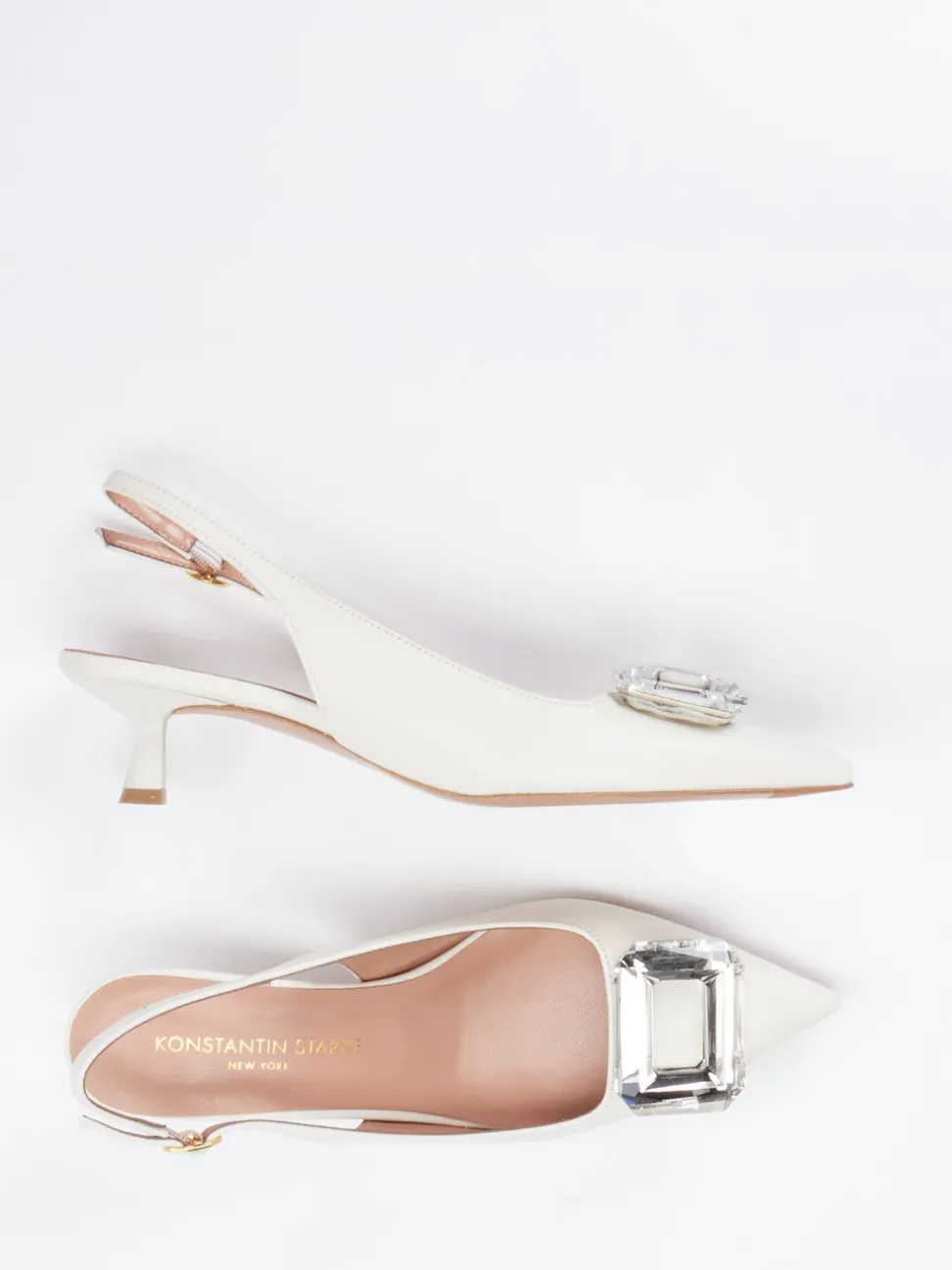 Konstantin Starke – Slingpumps aus Lammleder cremeweiß