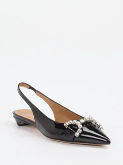 Konstantin Starke – Slingpumps aus Lackleder Schwarz