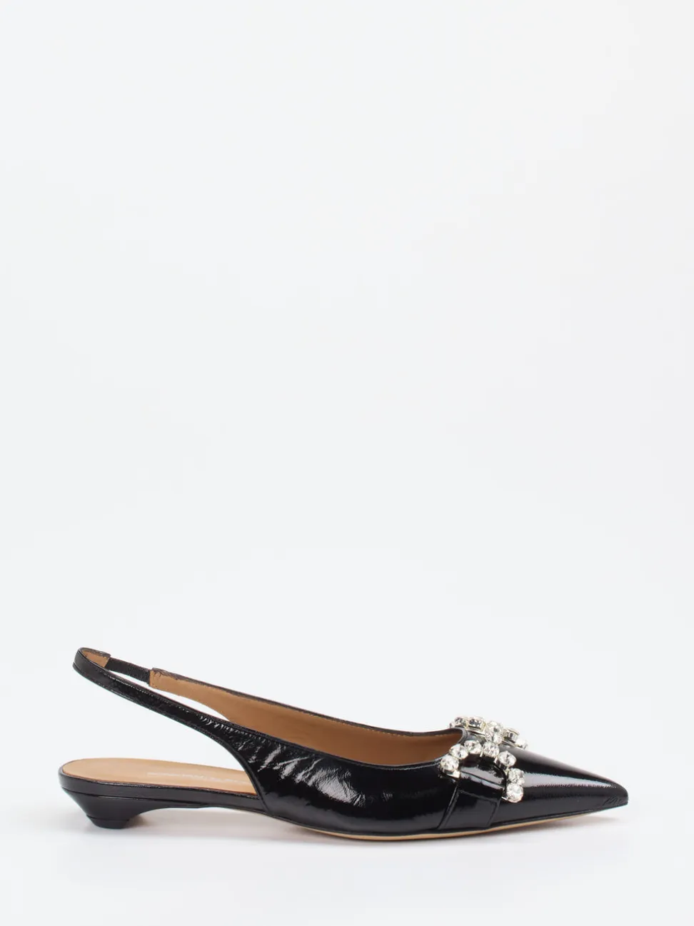 Konstantin Starke – Slingpumps aus Lackleder Schwarz