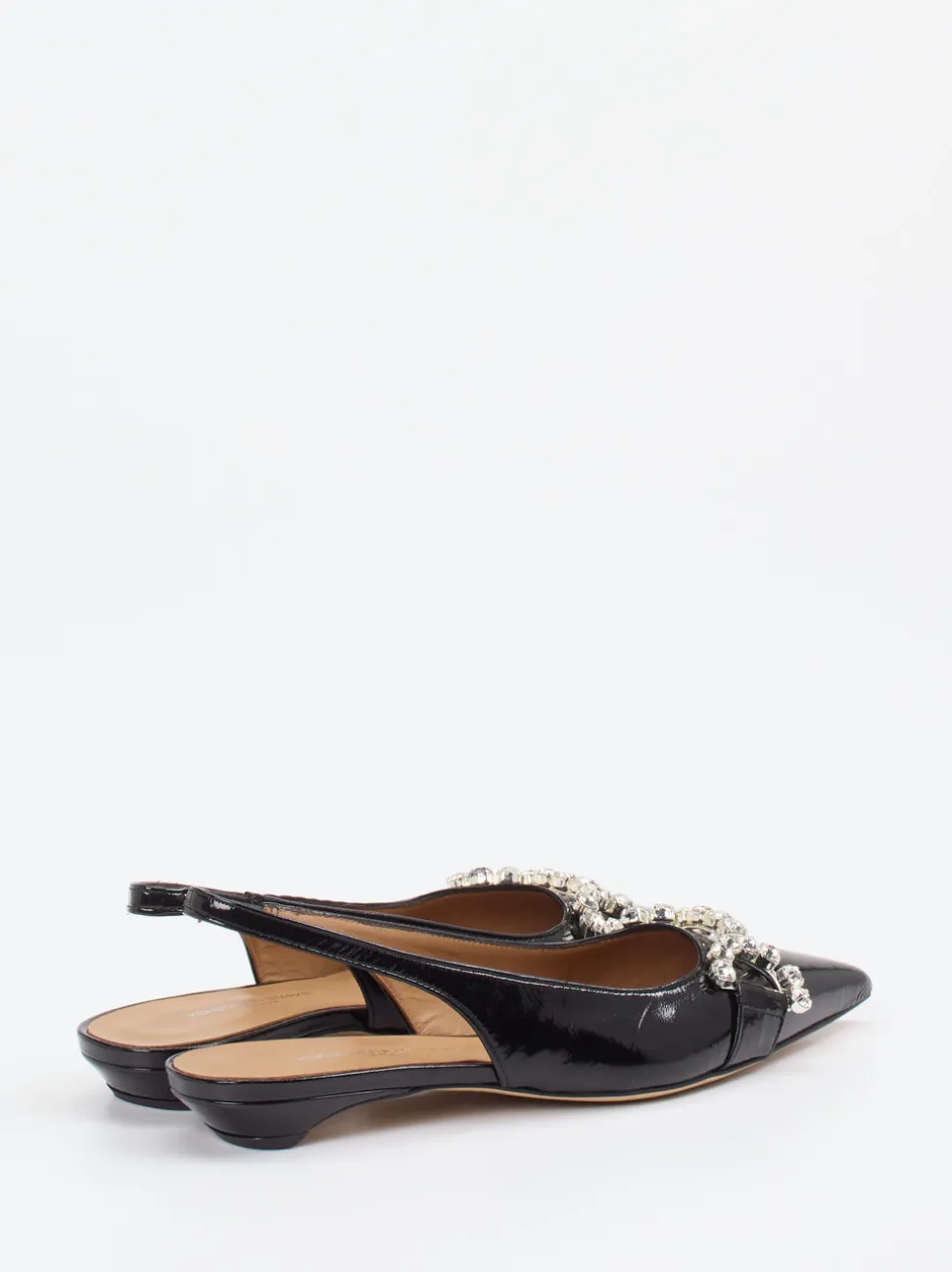 Konstantin Starke – Slingpumps aus Lackleder Schwarz