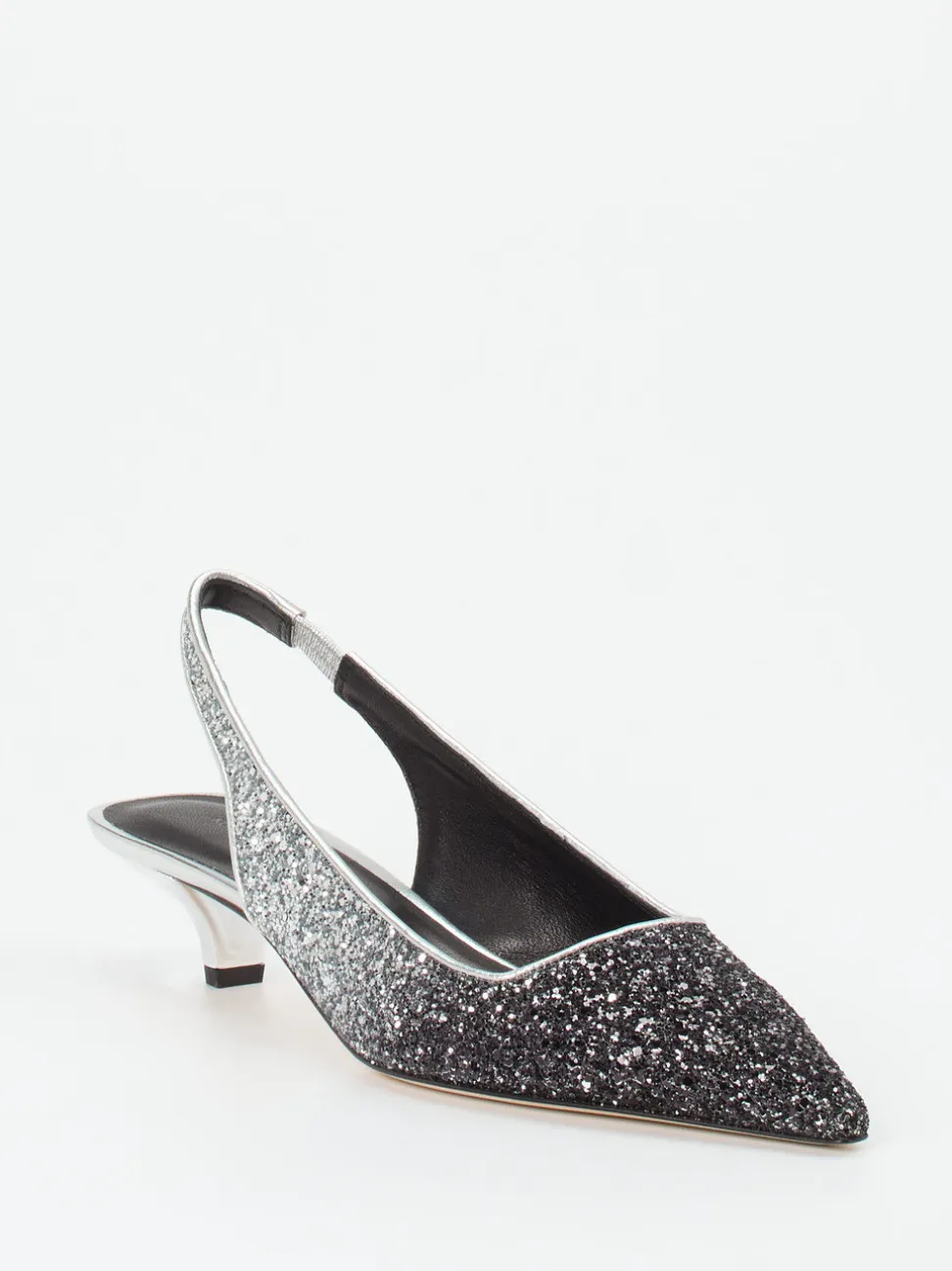 Konstantin Starke – Slingpumps aus Metallicleder Schwarz