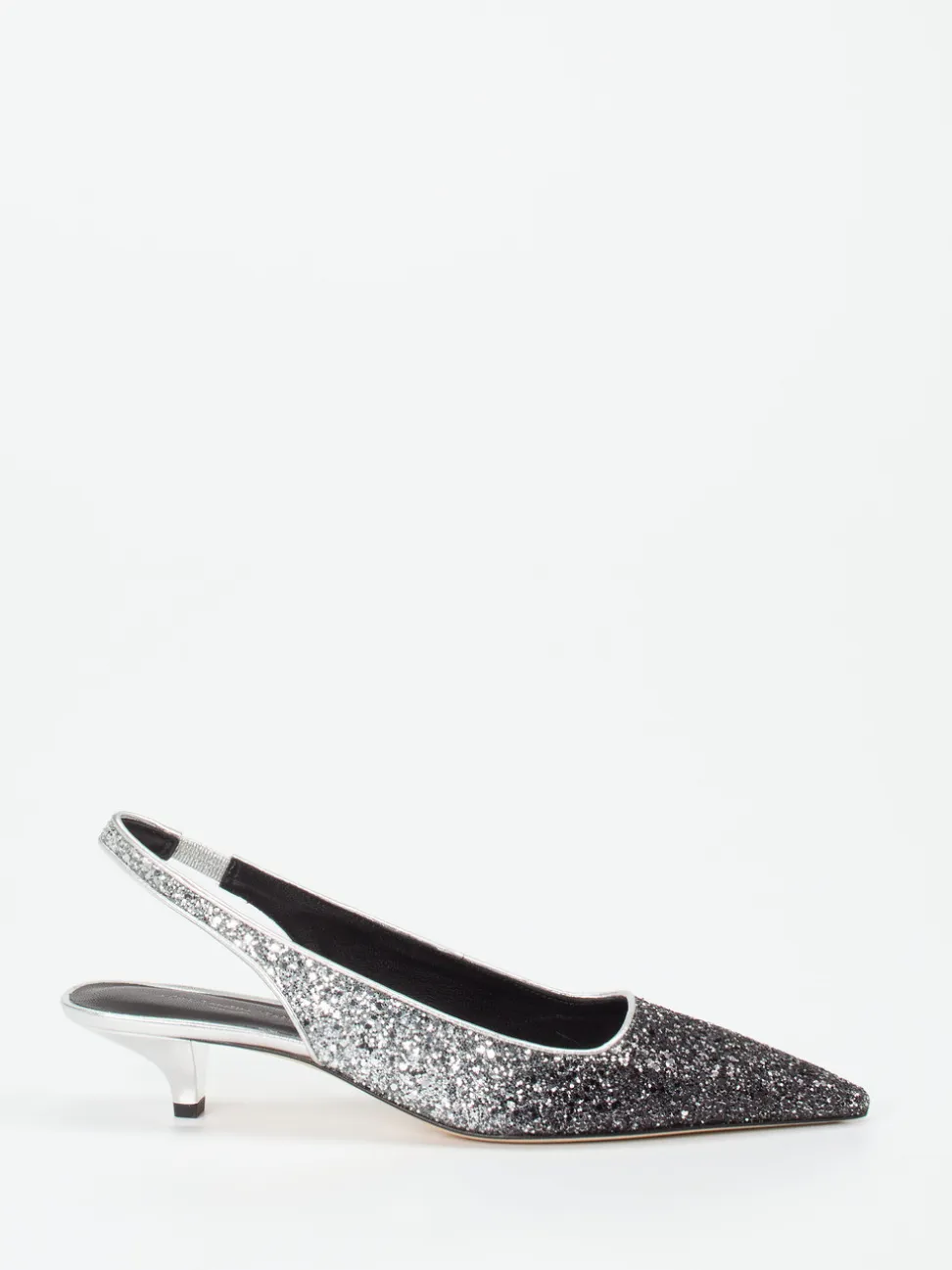 Konstantin Starke – Slingpumps aus Metallicleder Schwarz