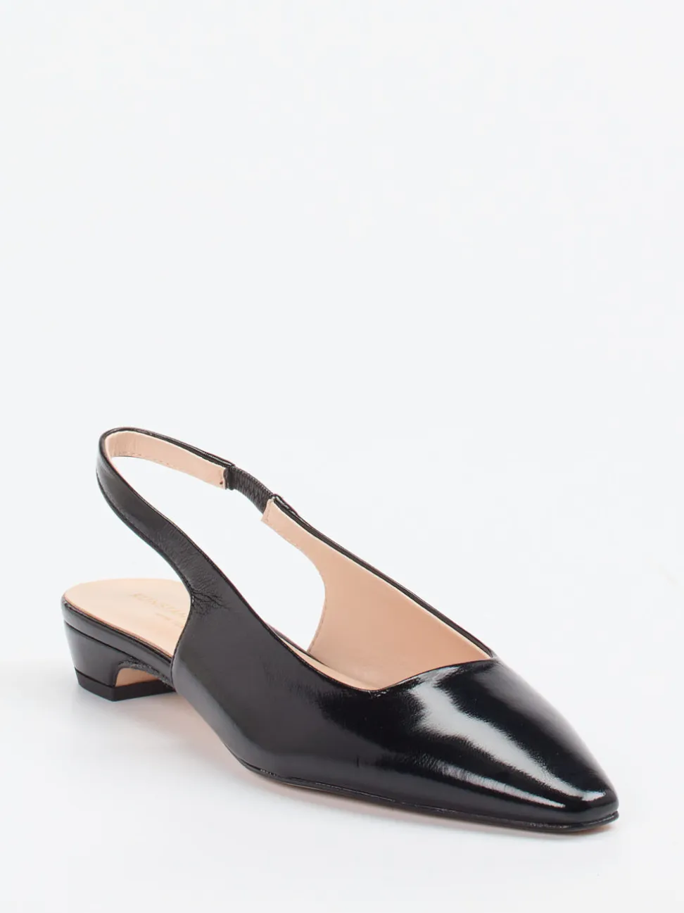 Konstantin Starke – Slingpumps aus Lackleder Schwarz