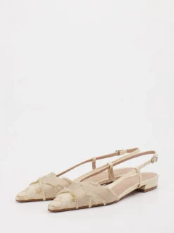 Konstantin Starke – Slingpumps aus Spitze in Beige