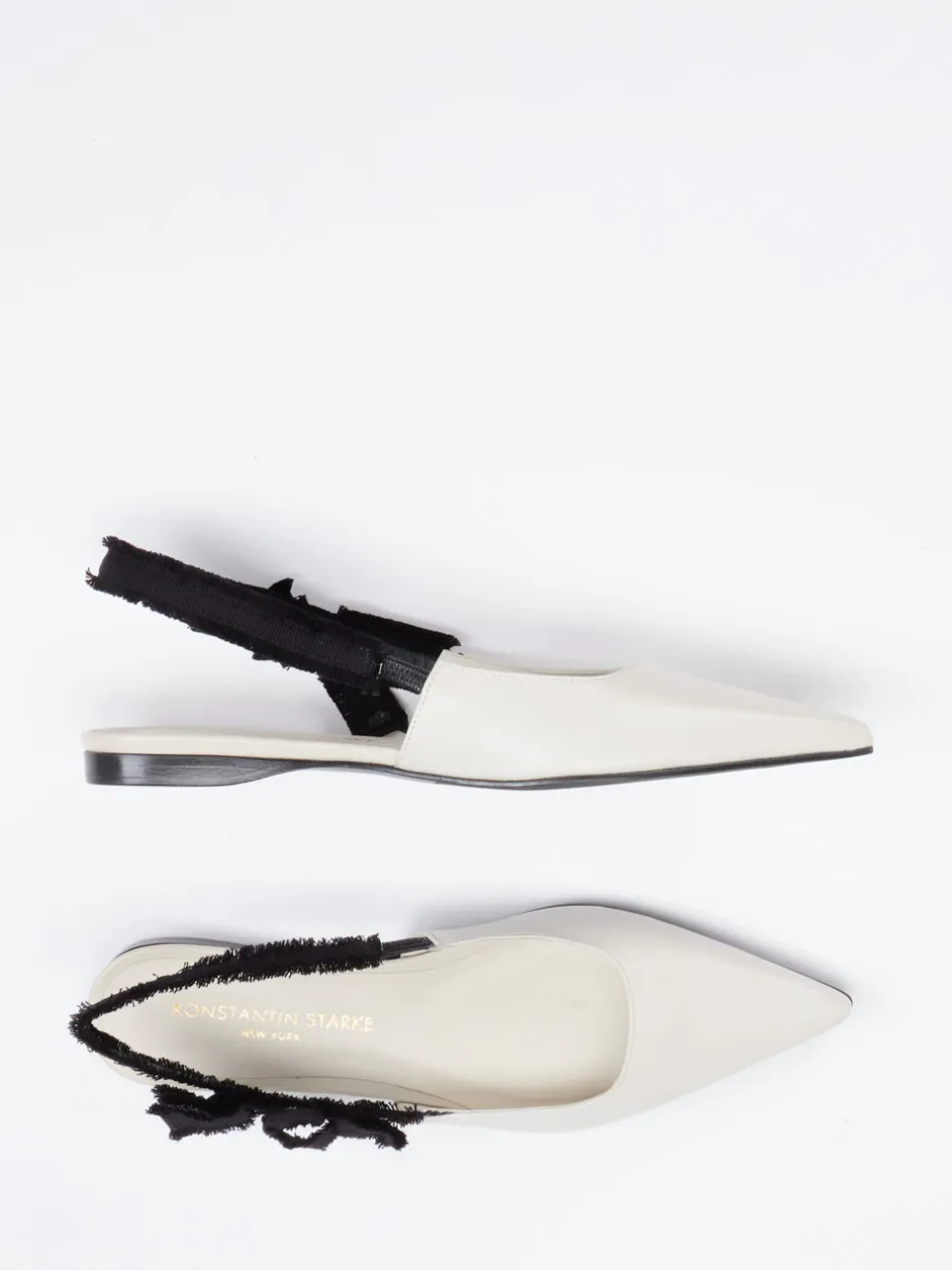 Konstantin Starke – Slingpumps aus Kalbleder cremeweiß